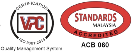VPC Certification and Standards Malaysia accredited logos